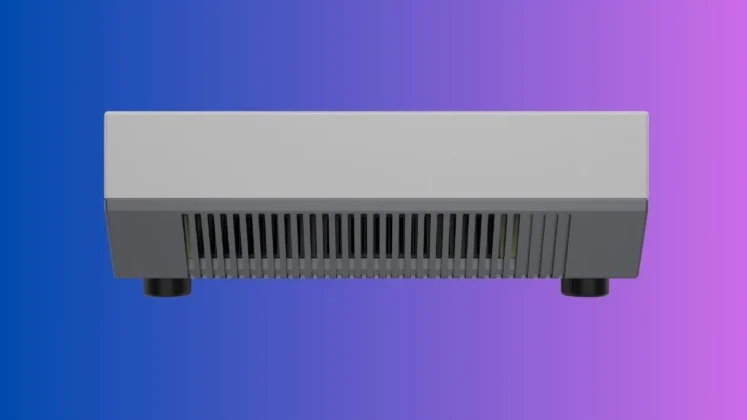 ACEMAGIC Retro X5 mini PC showing side ventilation grills and compact chassis