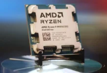 AMD Ryzen 9 9950X3D2 Benchmarks Suggest Thermal Limits Under Air Cooling AMD Ryzen 9 9950X3D2 Zen 5 processor with dual 3D V-Cache design close-up