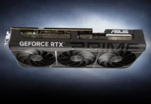 ASUS Prime RTX 5080 EVO Removes Vapor Chamber From Original Design ASUS Prime GeForce RTX 5080 EVO OC graphics card front view with triple-fan cooler