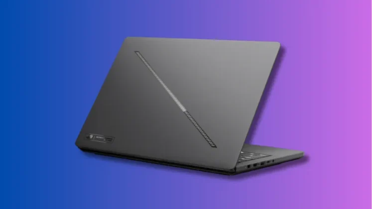 Asus ROG Zephyrus G14 2026 dark variant lid with LED strip