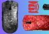 Attack Shark X11 Ultra Mouse Arrives With Carbon Fiber Shell, 8K Polling Attack Shark X11 Ultra gaming mouse shown in black and red carbon fiber finish variants