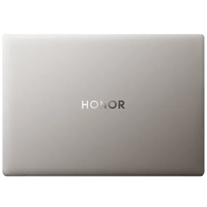 Honor MagicBook 14 closed lid showing metallic finish and centered Honor logo