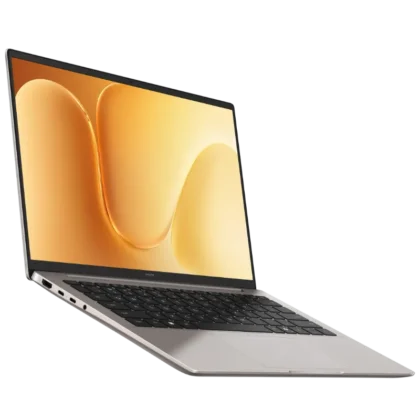 Honor MagicBook 14 laptop viewed from side perspective showing slim chassis and display