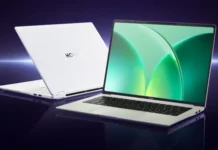 Honor MagicBook Pro 2026 Packs 3K OLED, 165Hz LCD, Core Ultra CPUs Honor MagicBook Pro laptop showing front display and rear lid design in a dual-angle view