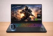 HP’s New OMEN MAX 16 Gaming Laptop Gets an $800 Discount Before Launch HP Omen Max 16 laptop front view displaying game scene with RGB keyboard lighting