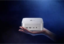 Lenovo Lecoo Mini PC Teased: USB4, Dual LAN, AI Power Lenovo Lecoo mini PC shown in hand demonstrating compact size