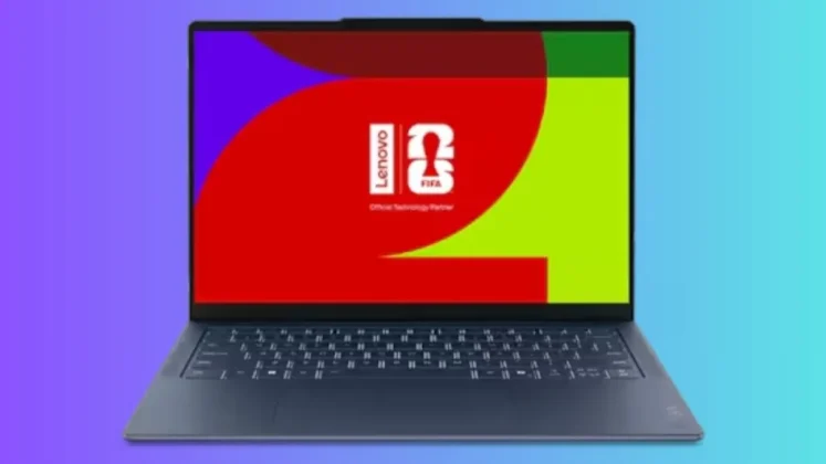 Lenovo Yoga Slim 7x 14 Gen 11 laptop showing front display with slim bezels