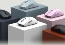 MSI FORGE GM340 Wireless Mouse Debuts at 57g With PAW3311, Tri-Mode, 82H Battery MSI FORGE GM340 Wireless Mouse displayed in multiple color options including black, white, blue, and pink