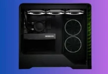 Nvidia RTX 5060 and RTX 5060 Ti 9GB Variants Expected With 25% Bandwidth Drop Gaming PC interior featuring Nvidia RTX 5060 and RTX 5060 Ti graphics card setup with cooling fans