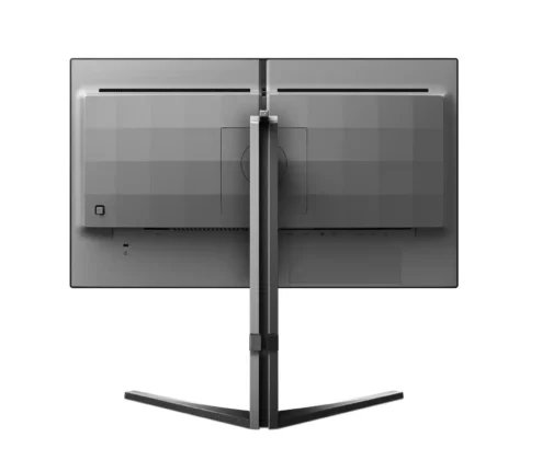 Philips Evnia 27M2N5201P monitor rear view showing centered stand and back panel