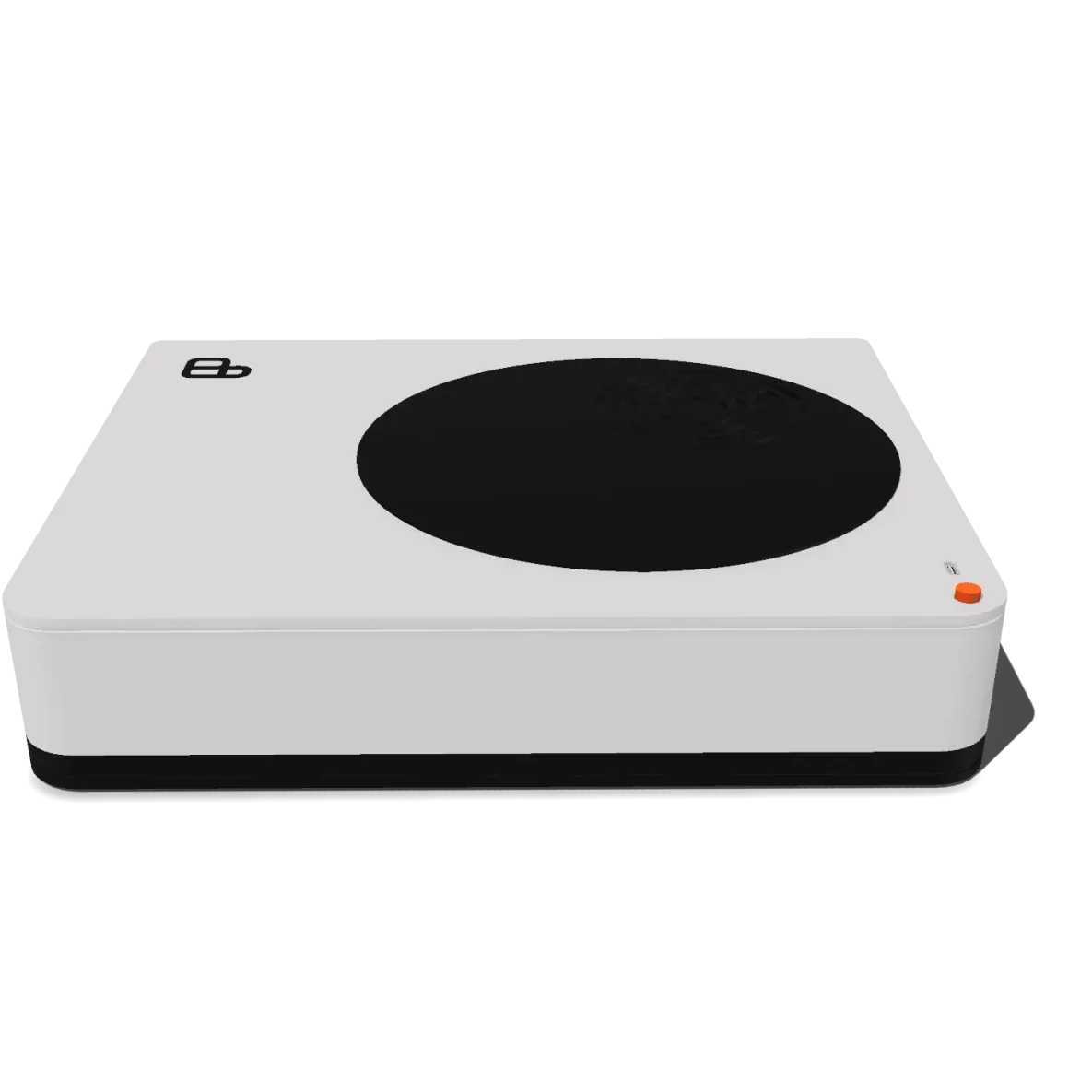 Playnix Console Linux Gaming PC side perspective showing slim body and modern compact form factor