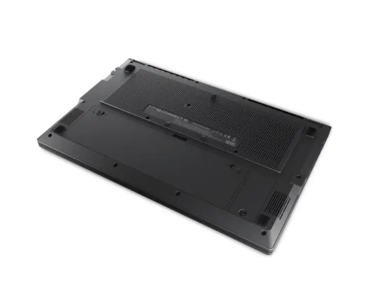 Schenker Connect 15 office laptop bottom panel showing ventilation and service access covers