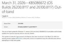 Microsoft Releases Emergency Windows 11 Update to Fix Failed March Patch Windows 11 KB5086672 emergency update fixing March patch installation error on version 24H2 and 25H2