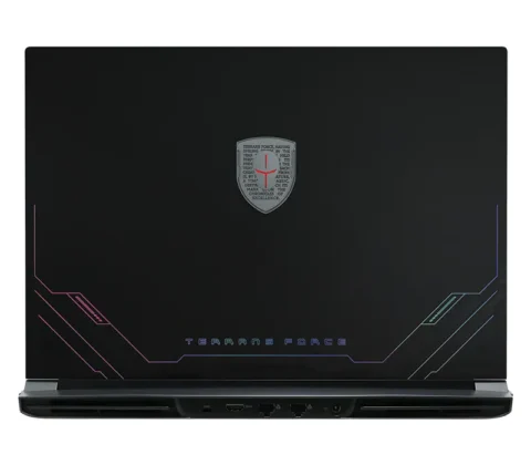 X98W workstation laptop back panel showing ports and ventilation system